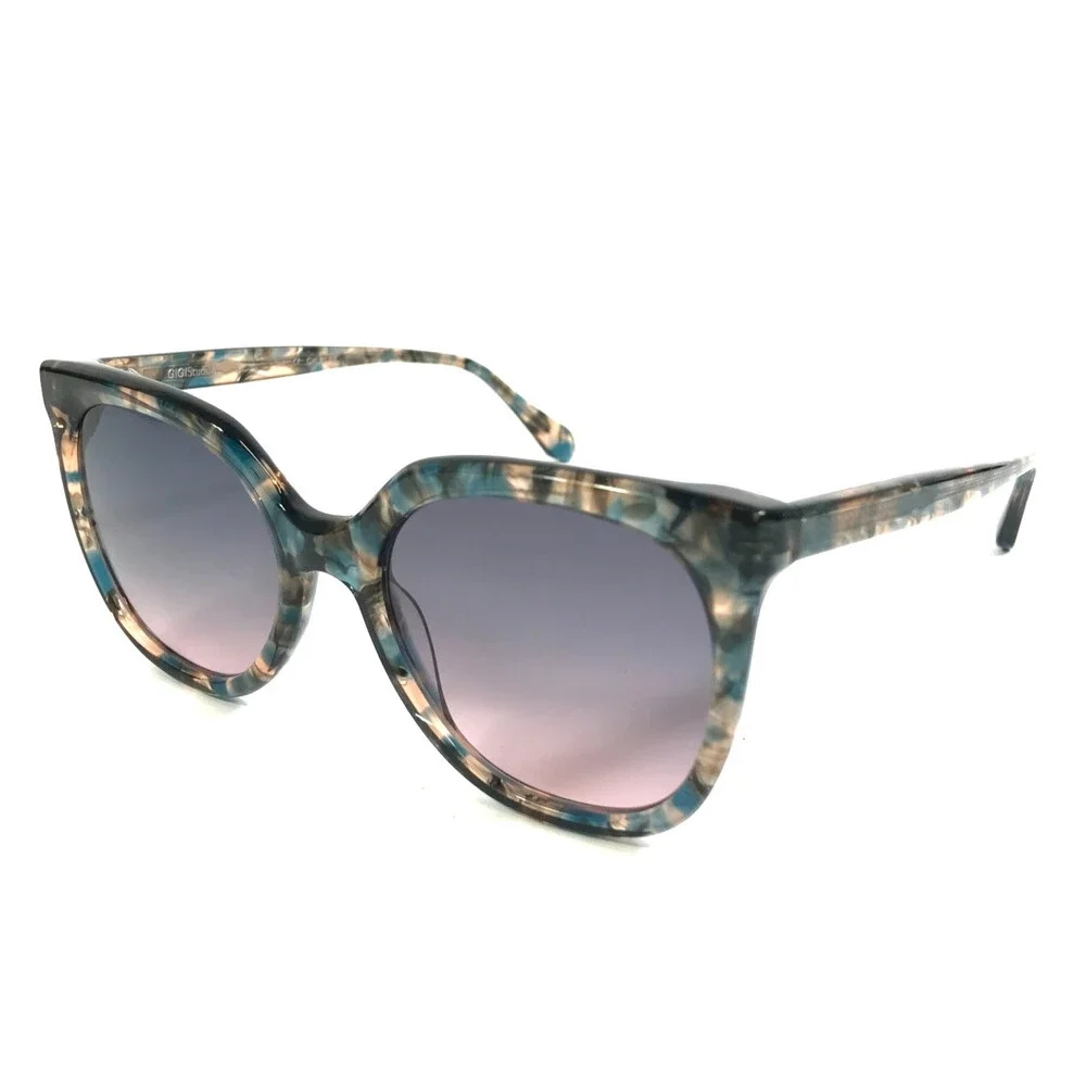 Gigi Studios Sunglasses ALAIA 6688/0 Blue Pink Butterfly with Purple Pink Lenses